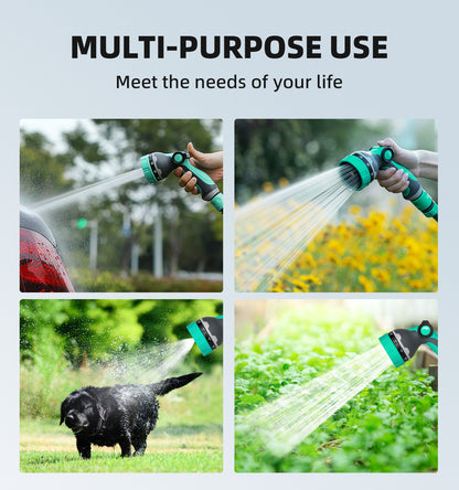 Heavy Duty Garden Hose Nozzle, 10 Spray Patterns Water Hose Sprayer with Thumb Control On/Off Valve, Comfortable Grip, Ideal for Outdoor Watering, Garden, Cleaning, Car Washing
